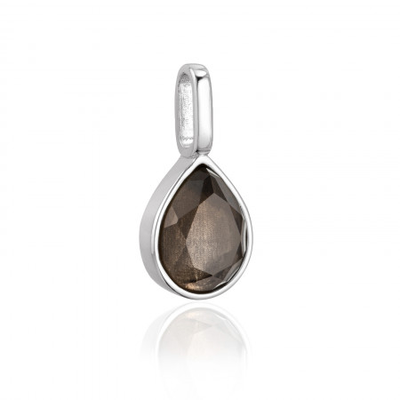 Miracle Stone Collection Rauchquarz Teardrop 925 Sterlingsilber Test