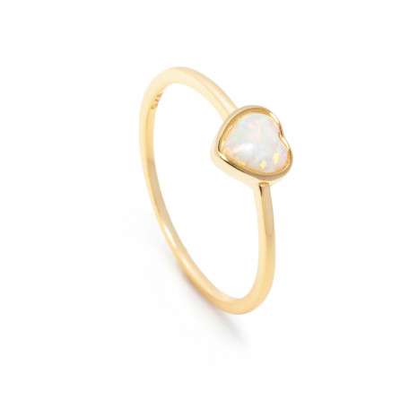 Herz Ring Amelie mit Opal (Second Chance)